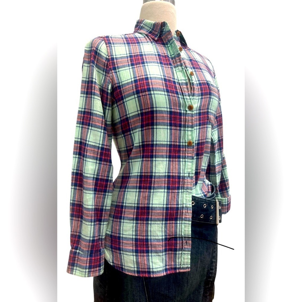 J CREW
Factory Plaid Button Down Shirt - Red, Blue, White